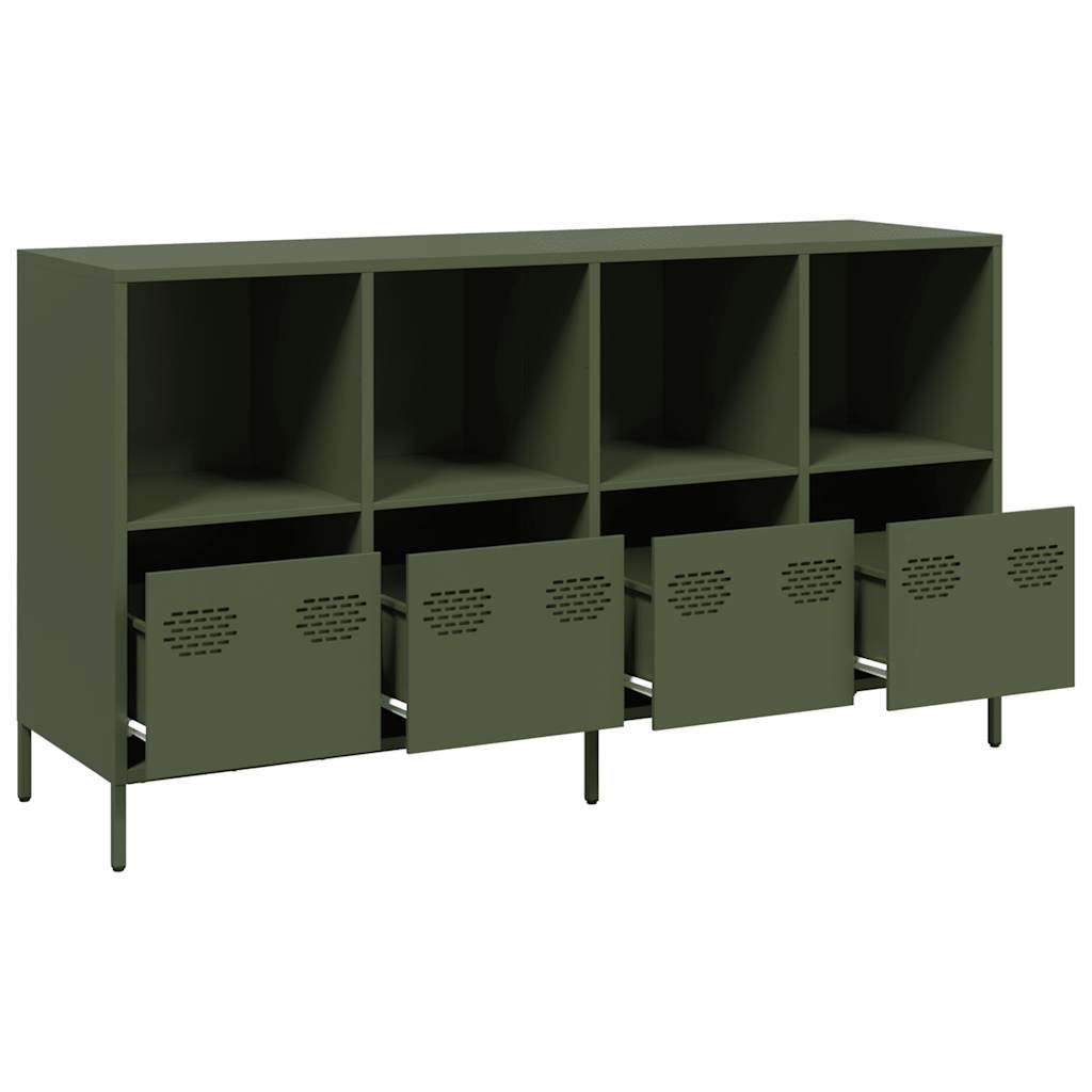 Sideboard Olive Green 135x39x73.5 cm Cold-rolled Steel